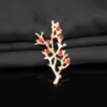 Accessorio in lega di ramo d'oro con strass rossi materiale per gioielli fai da te pezzo - Strass rosso (A0012-2)