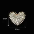 Cuore strass oro accessorio DIY, patch cristallo brillante, decorazione custodia 2,8x3,3cm. - Cuore (Oro KC)