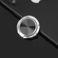 Ultra-thin CD texture metal phone ring holder bracket 360 degree rotating car mount stand - Black CD Pattern