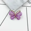 Accessorio fai da te a farfalla in cristallo di lega, perfetto per decorare cover e forcine. - Farfalla(B0006-4) / Viola