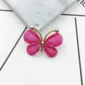 Crystal butterfly alloy DIY accessory, shiny pink rhinestone for phone case decoration and crafts. - Rose Red