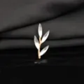 Componente in ramo di strass dorato accessorio per capelli fai da te per abbigliamento - Bianco