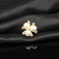 Accessorio fiore fai da te in finta perla strass lega oro per decorazione indumenti. - Oro