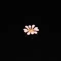Closeup of enamel daisy flower alloy charm, perfect for DIY phone case and accessories. - Rose Red