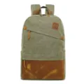 Vintage canvas backpack for men casual school bag waterproof travel daypack green - Army Green