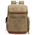 Wasserdichter Kamerarucksack aus Canvas, Vintage Outdoor Reiserucksack für DSLR Linsen. - Khaki