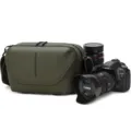 Green Mens Crossbody Camera Bag 1 Body 2 Lenses Storage Outdoor Photography Digital Bag - Green