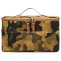 Camo DSLR camera storage bag, waterproof canvas gadget insert bag with multiple pockets. - Camouflage Brown