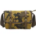 Men's canvas camo dslr camera shoulder bag casual messenger bag for outdoor photography equipment. - Camouflage