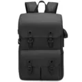 Waterproof anti-theft camera backpack large capacity black photography travel bag - Black