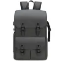 Waterproof large capacity camera backpack wear-resistant drone bag travel rucksack grey item - Gray