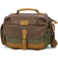 Vintage canvas camera shoulder bag DSLR retro messenger bag for photography lovers - Army Green