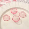 Cuentas de acrilico rosa con forma de medusa para bisuteria DIY accesorios de colgantes - 5 Piezas/Paquete / Rosa Transparente