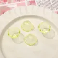 Acrílico transparente abalorios forma flor accesorios DIY para cadenas de teléfonos y joyería - 5 Piezas/Paquete / Amarillo Transparente