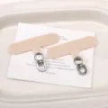Lengüetas de correa para teléfono de tela Oxford con ganchos metálicos, accesorio universal. - 6x4.5cm 1 Pieza/Paquete / Anillo Plateado & Blanco Crema