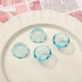 Cuentas de medusa de acrílico azul transparente para joyas hechas a mano DIY, dijes y accesorios. - Azul transparente