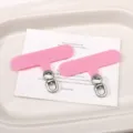 Lengüeta de cordón de teléfono de tela Oxford rosa, accesorio de correa duradero. - 6x4.5cm 1 Pieza/Paquete / Anillo Plateado & Rosa Cerezo