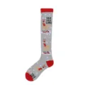 Christmas winter alpaca pattern knee high socks grey red warm cotton sports casual tube socks - 5 Christmas Deer