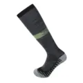 Men athletic long socks breathable color block compression knee high socks for sports running fitness - 15 Yellow Stripes