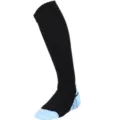Chaussettes de compression sportives noires et bleues pour la course fitness entraînement. - Bleu