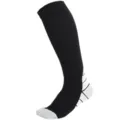 Chaussettes de sport de compression noires, chaussettes de mollet antidérapantes pour course. - SM / Gris