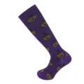 Purple Halloween pumpkin compression socks, breathable knee-high socks for daily wear. - 9 Purple Pumpkin