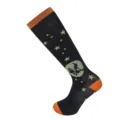 Halloween witch pattern black compression knee high socks variant for spring autumn daily wear - 12 Witch on Broom