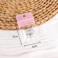 Transparent jewelry sealing bag with pearl hoop earrings, pink design, 4x5cm portable storage. - 10pcs/Pack / Pink (#01)