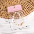 Transparent clear jewelry sealing bag with pink top, portable storage pouch for accessories. - 10pcs/Pack / Pink (#03)