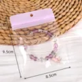 Bolsa de sellado de joyas transparente con pulsera de cuentas, almacenamiento portátil. - 10 unidades/Paquete / Morado (#09)