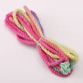Colorful 3.5mm braided hemp rope bundle for DIY handmade keychain accessories and pendants. - 3 Meters Pack (Approx 3.5mm) / #03 Rainbow
