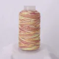 Variegated DIY crafting thread spool for handmade bracelets, necklaces and colorful lanyards. - Yellow Pink Gradient