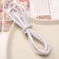 Cordón de cuero trenzado PU 6mm, cuerda de pulsera DIY blanco iridiscente, joyeria. - Aprox. 6mm 1m/Paquete / Blanco