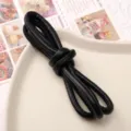 6mm PU braided leather cord, black DIY jewelry making rope for bracelets and keychains. - Approx. 6mm 1m/Pack / Black