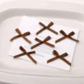 Piccoli fiocchi in nastro marrone per accessori capelli fai da te artigianato decorazione - 10 Pezzi/Confezione (Circa 2.5x2cm) / Marrone scuro