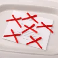 Piccoli nastri rossi fiocchi accessori fai da te per forcine per capelli e biglietti - 10 Pezzi/Confezione (Circa 2.5x2cm) / Rosso Chiaro