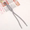 Γκρι χειροποίητο πλεκτό κορδόνι μακραμέ DIY αξεσουάρ λουράκι για τσάντες και κοσμήματα. - 1 Τεμάχιο/Συσκευασία / Γκρι