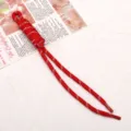Corde de parapluie nœud romain rouge pendentif de sac tressé fait main DIY accessoire - Rouge Vif
