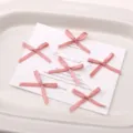 Piccoli fiocchi di nastro rosa accessori fai da te per forcine e decorazioni regalo. - 10 Pezzi/Confezione (Circa 2.5x2cm) / Rosa pelle