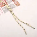 Cordon beige noir nœud romain paracorde DIY fait main sac charme accessoire pendentif. - Jaune Beige