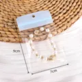 Bolsa de sello de joyería de plástico transparente bolsa de almacenamiento portátil pulsera - 10 unidades/Paquete / Azul (#11)