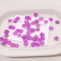 Variante di perline in acrilico viola a cinque petali da 10mm per accessori gioielli fai da te. - 10mm (10g / Circa 80 Pezzi) / Rosso rosa