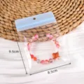 Bolsa de sellado de joyería transparente DIY con pulsera de cuentas, bolsa de almacenamiento. - 10 unidades/Paquete / Azul (#12)