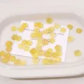 Perline distanziatrici fiori acrilico giallo 10mm per creazione gioielli fai da te bracciali - 10mm (10g / Circa 80 Pezzi) / Giallo