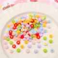 Perles de fleurs en résine mélangées, accessoires de bricolage DIY pour bijoux faits main. - 50 Pièces / #03 Style Fleur Env. 6mm