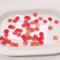 Acrylic five-petal flower beads 10mm DIY handmade jewelry accessories for bracelet making. - 10mm (10g / Approx 80 Pieces) / Red and Yellow