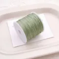 Light green jade thread spool for DIY handmade bracelets, weaving cord and necklace rope. - Light Green