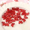 Rote Glas Schmetterling Perlen fur DIY Schmuckherstellung, handgemachte Armbänder und Ketten. - 14x10mm (10 Stück/Packung) / Rot