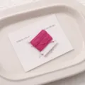 Hot pink jade cord winding card DIY handmade braided rope for bracelets and crafts. - 0.8mm 5m/Card / Rose Red