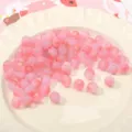 8mm Rosa Mattierte Glasperlen Goldfolie Verlaufsperlen DIY Schmuckherstellung Zubehör - 20er Set / Hellrot